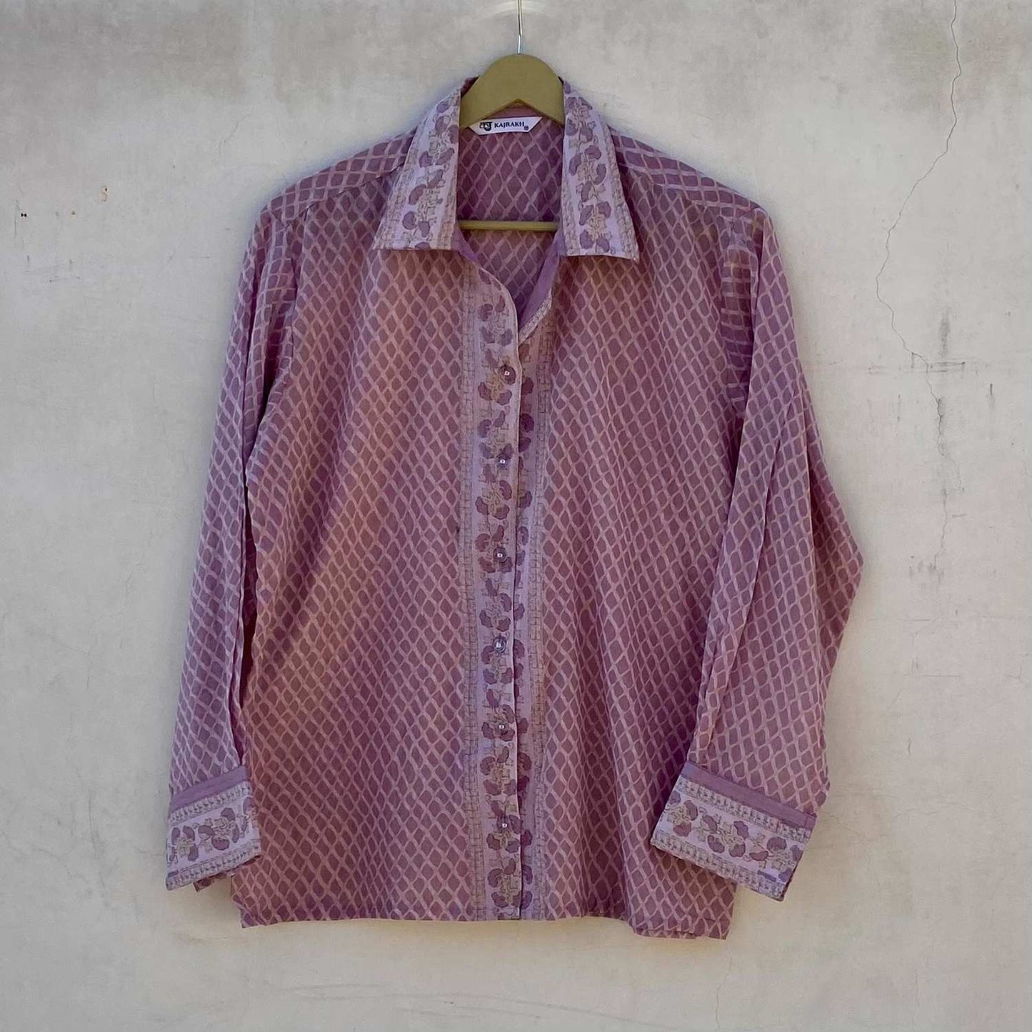 Lavender Abstract Shirt and Bra Combo - KJ10240