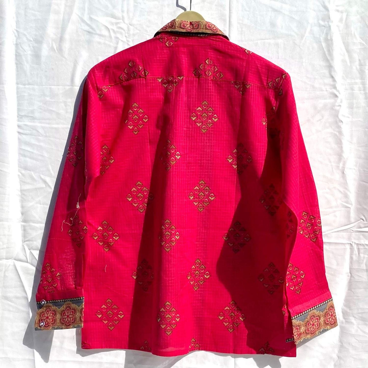 Pink Traditional Women Shirt - KJ10254