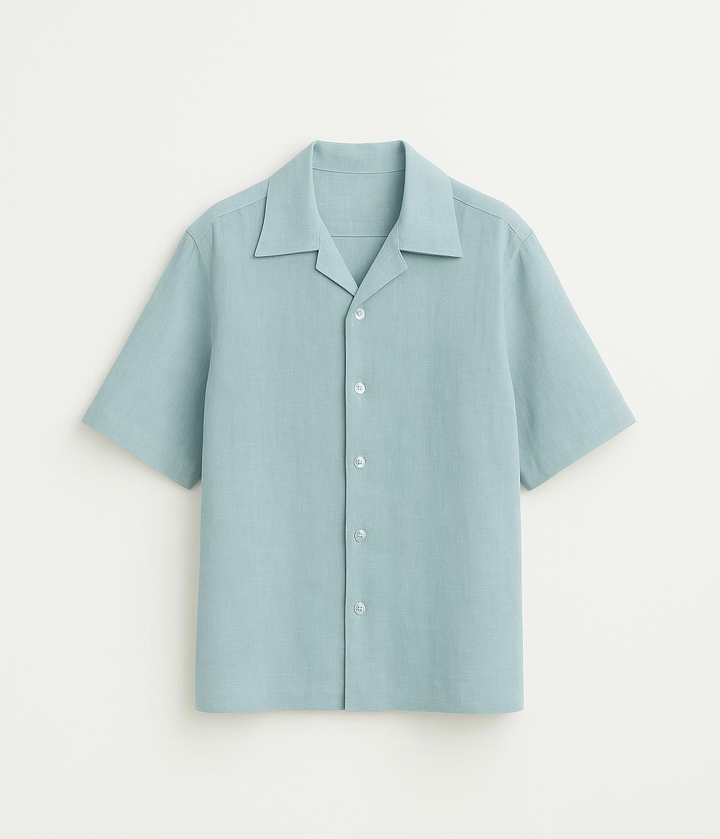 Light Blue Mul Oversized Shirt – Pure Cotton | Light, Breathable, Easy Care - AA10124