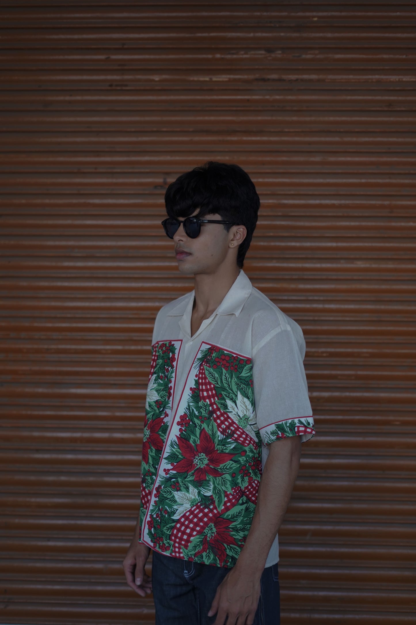 Floral Patch Handloom Shirt – Aesthetic. Trendy. Premium.- AA0955