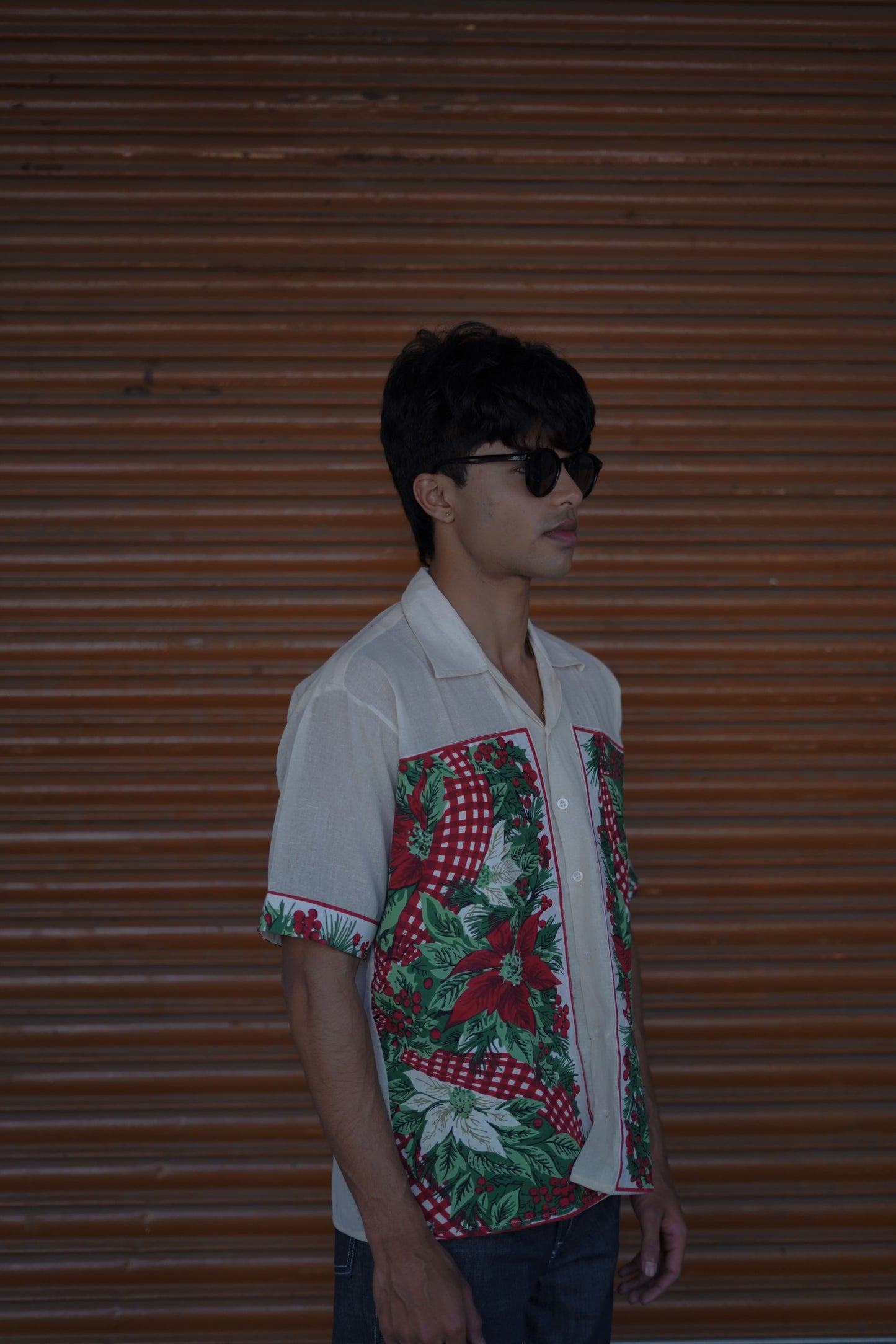 Floral Patch Handloom Shirt – Aesthetic. Trendy. Premium.- AA0955