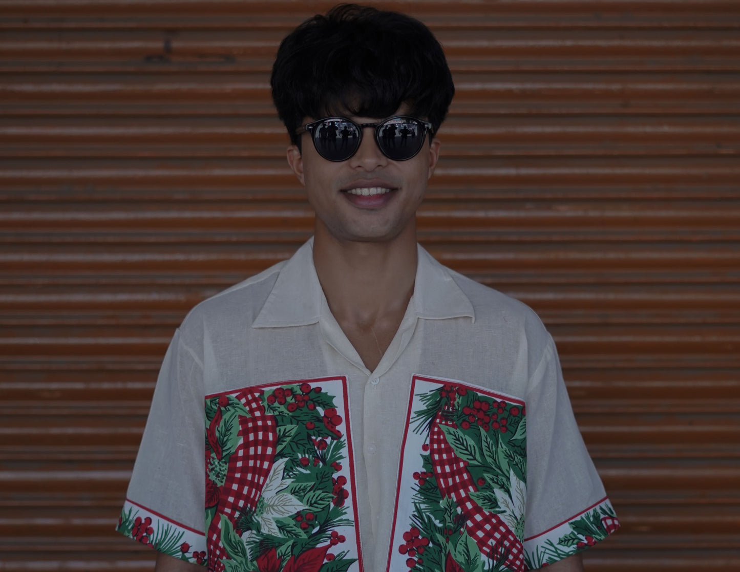 Floral Patch Handloom Shirt – Aesthetic. Trendy. Premium.- AA0955