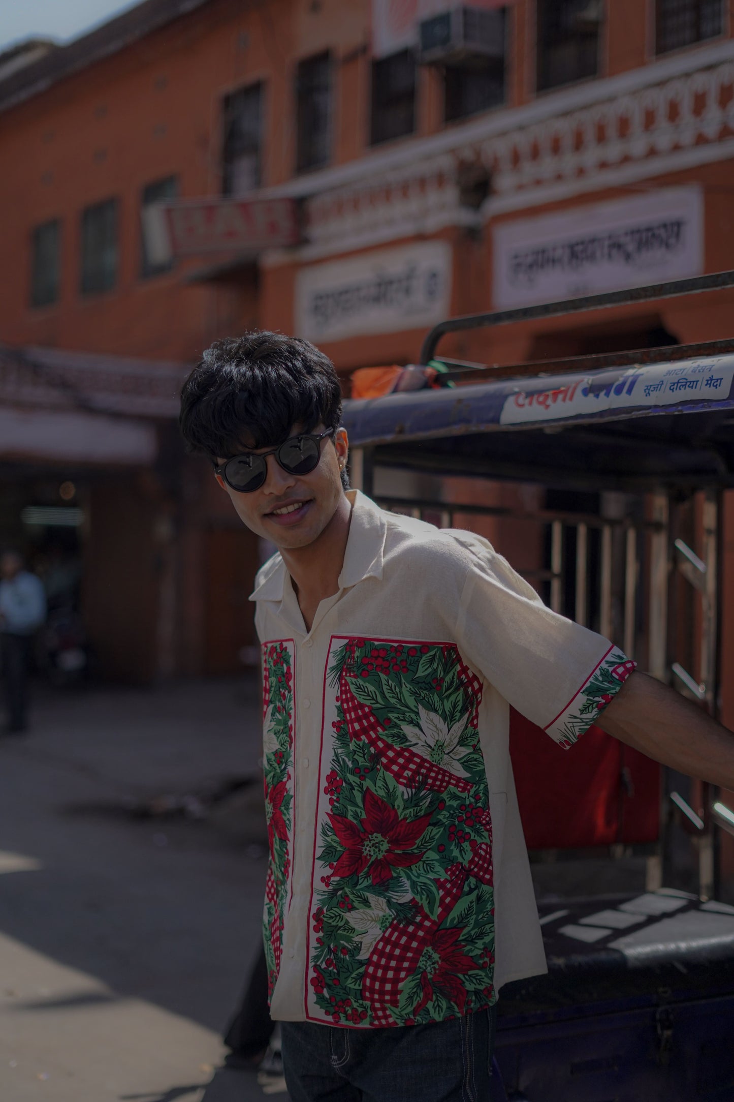 Floral Patch Handloom Shirt – Aesthetic. Trendy. Premium.- AA0955