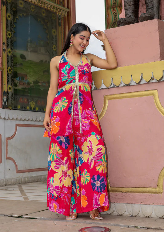 Flamingo Bloom – Chinon Halter Set - 2700 - Gheraa10141