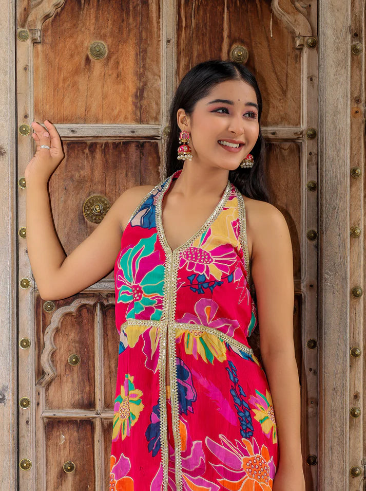 Flamingo Bloom – Chinon Halter Set - 2700 - Gheraa10141