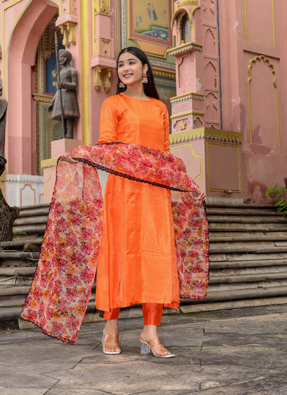 Narangi Charm Modal Silk Set - 2700 - Gheraa10142