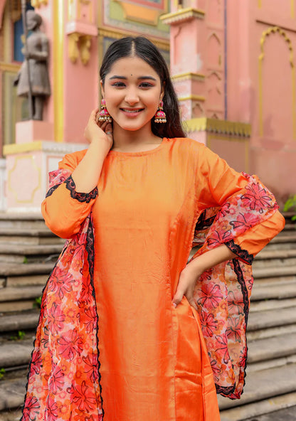 Narangi Charm Modal Silk Set - 2700 - Gheraa10142
