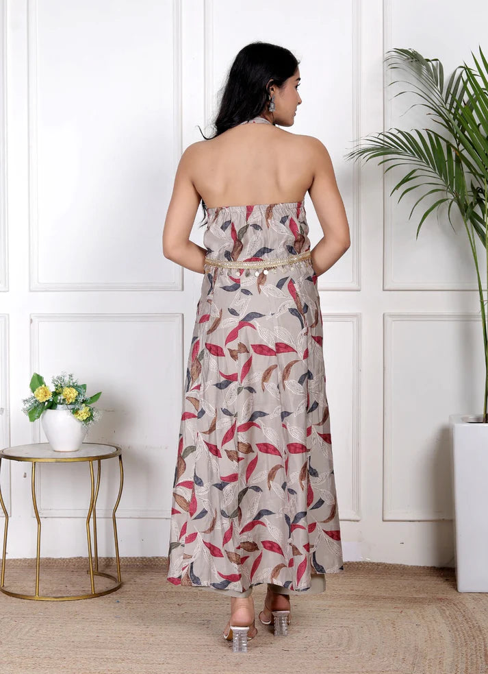 Grey charm modal silk set - 3239 - Gheraa10215