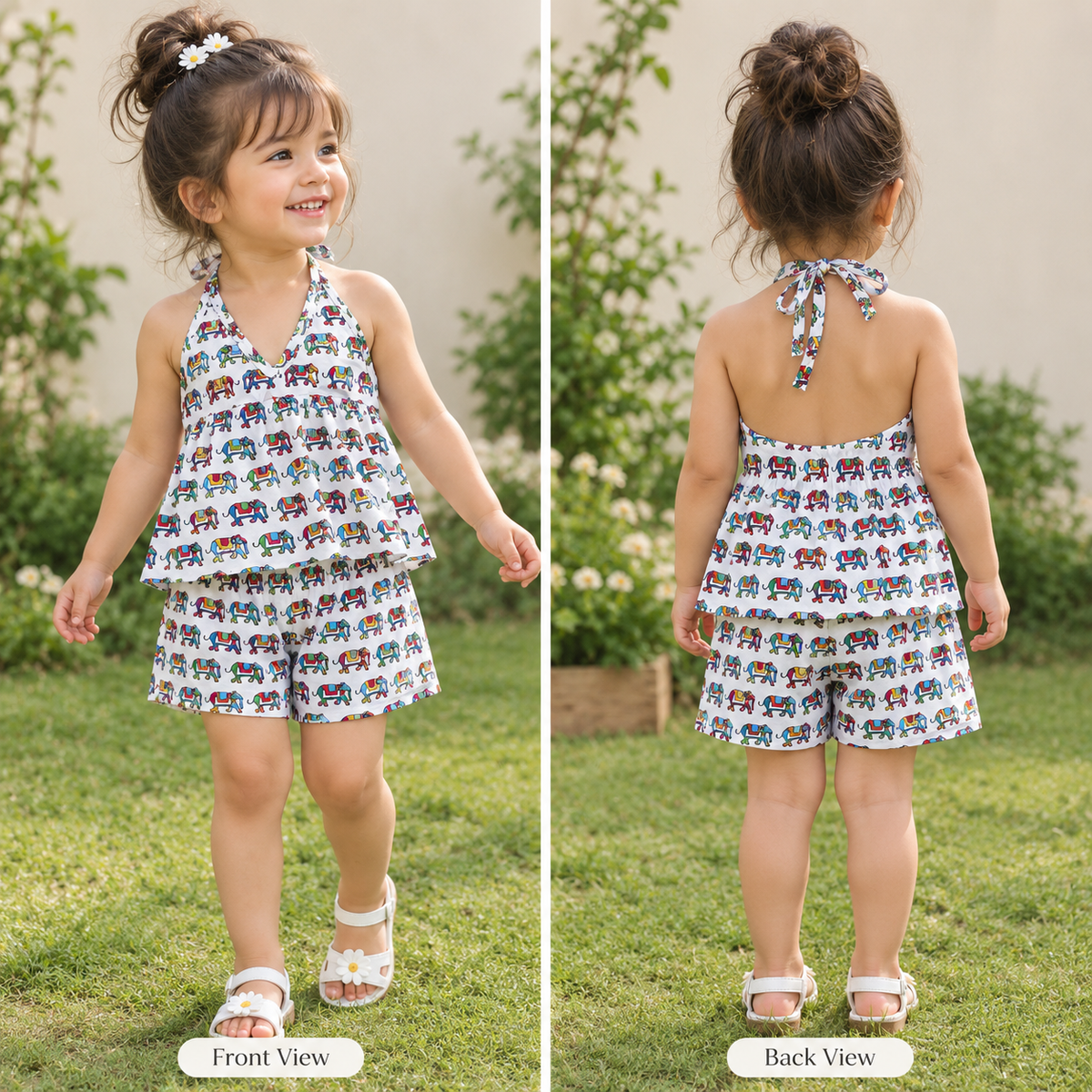 Elephant Halter Neck Top and Shorts - 500 - PC002