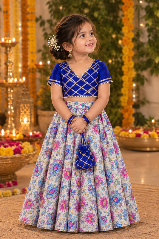 Royal Blue Gotta Top and Skirt Dress - PC004