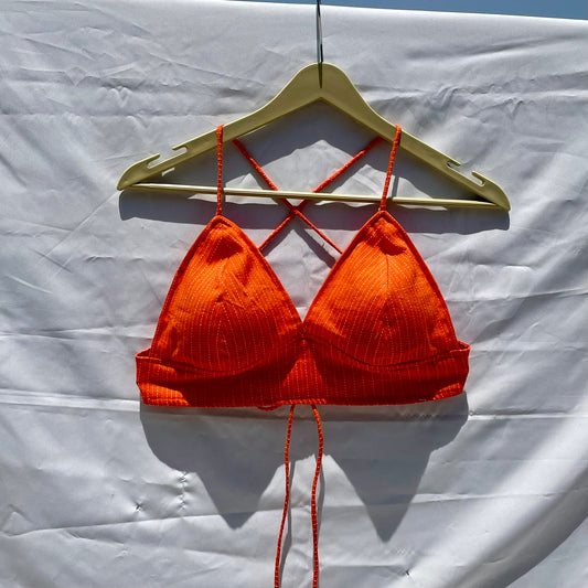 Orange Kantha Cotton Bra- KJ0131