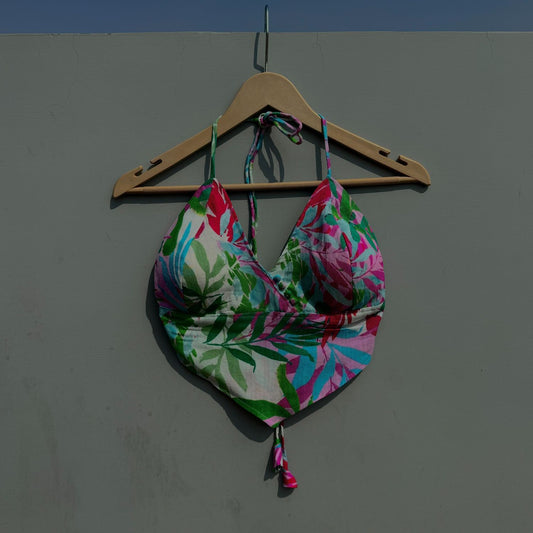 Summery Leaf Cotton Bra - KJ0448