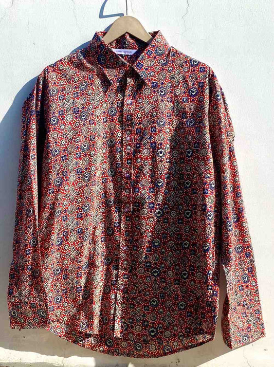 Red Ajrakh Shirt - 350 - AA0861