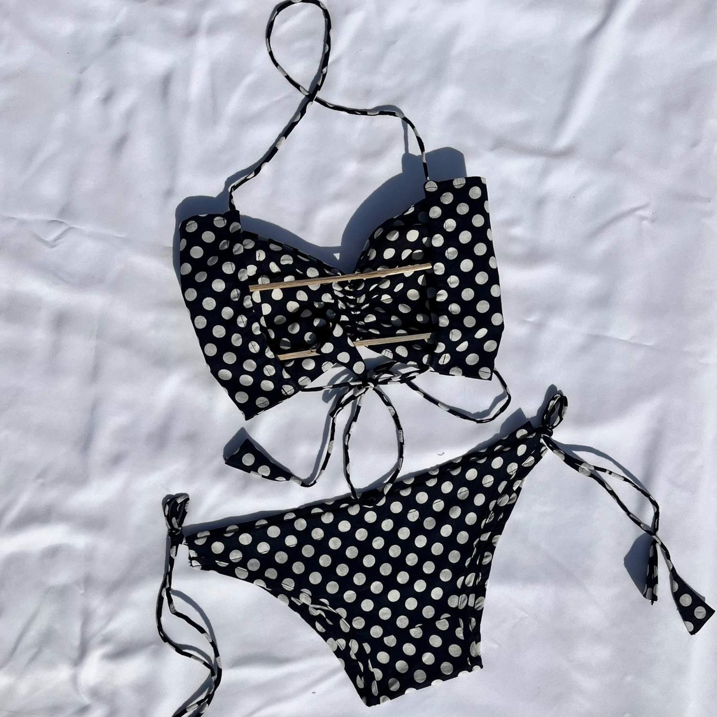 Polka beach wear set - KJ0835