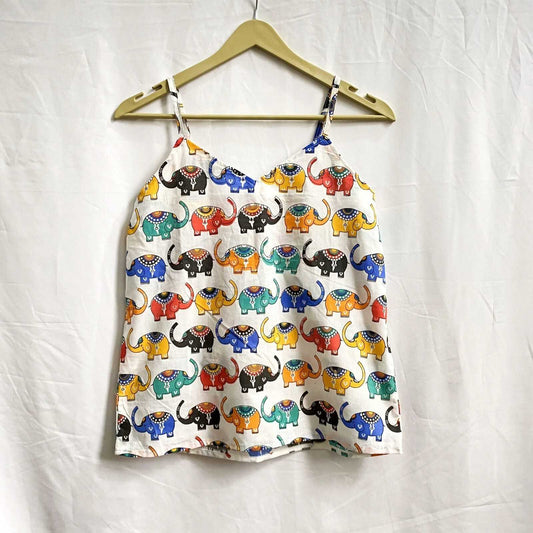 Elephant Strap Cotton Top- KJ0061