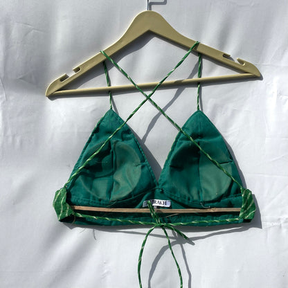 Green Lehariya Kota Doria Bra - KJ0143