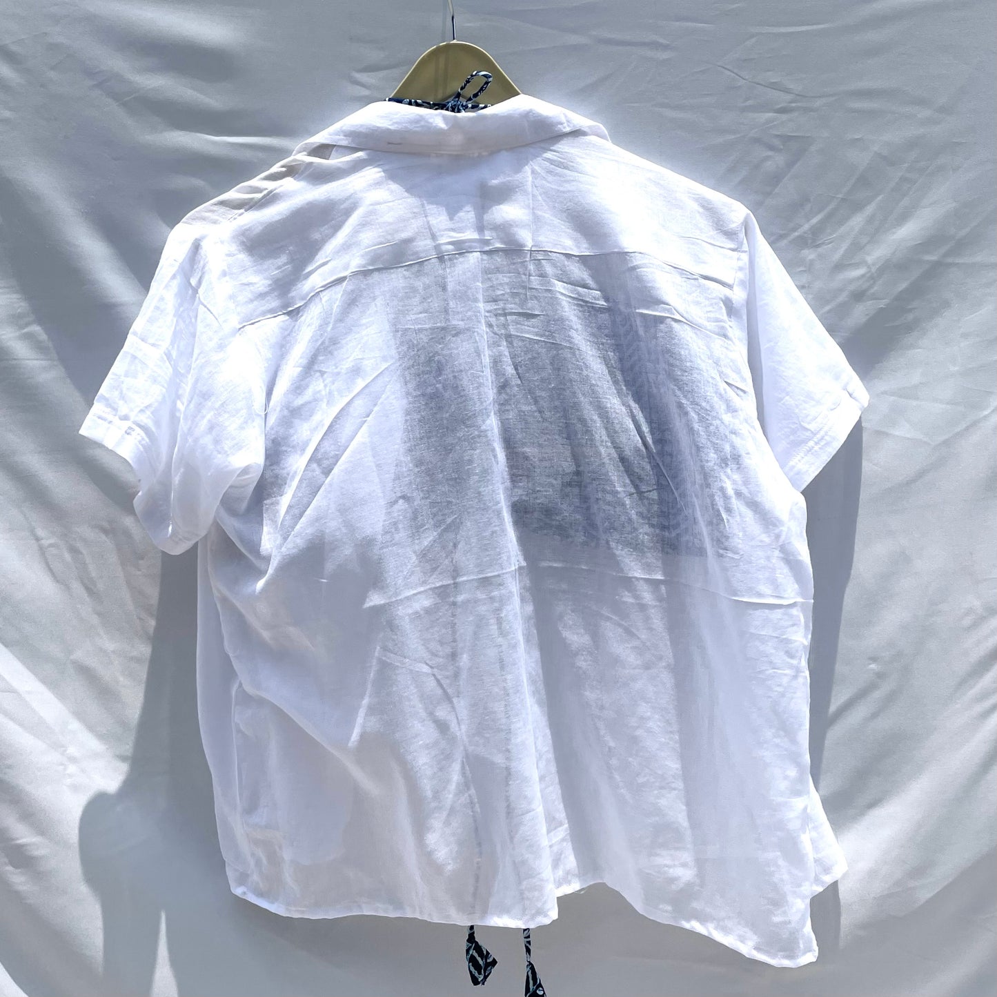 White Plain Mul Shirt & Top Combo - KJ0148