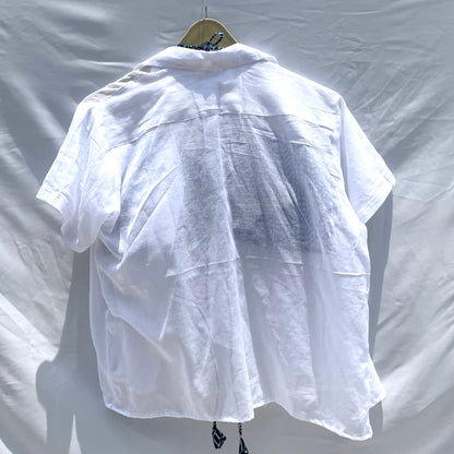 White Plain Mul Shirt & Top Combo - KJ0148