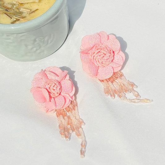 Pink Petal Dangle Earrings - IY0550