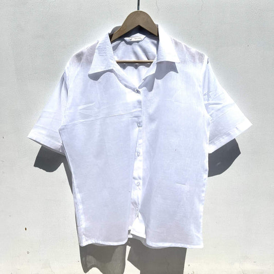 White Plain Mul Shirt - KJ0549