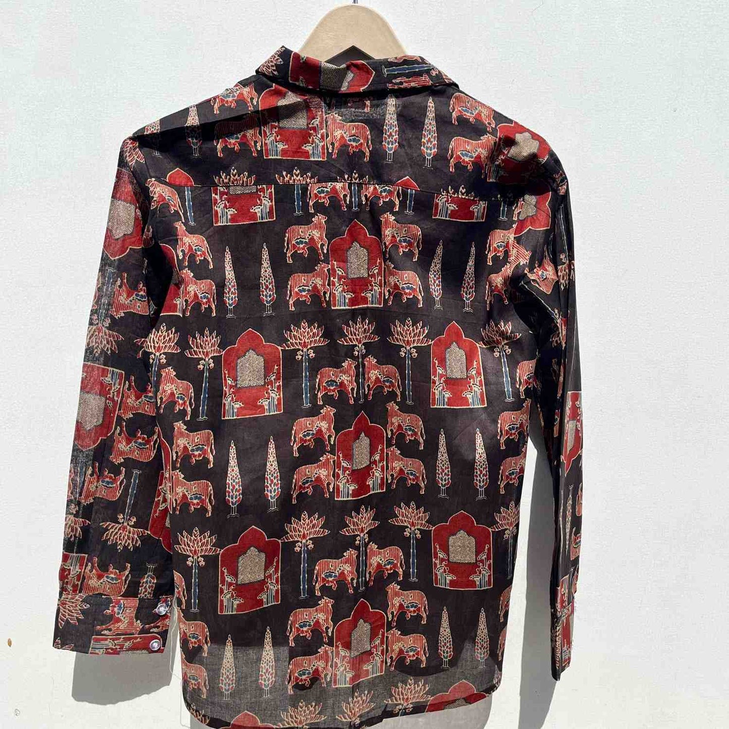 Black Mithya Mul Shirt & Bra Combo - KJ0580