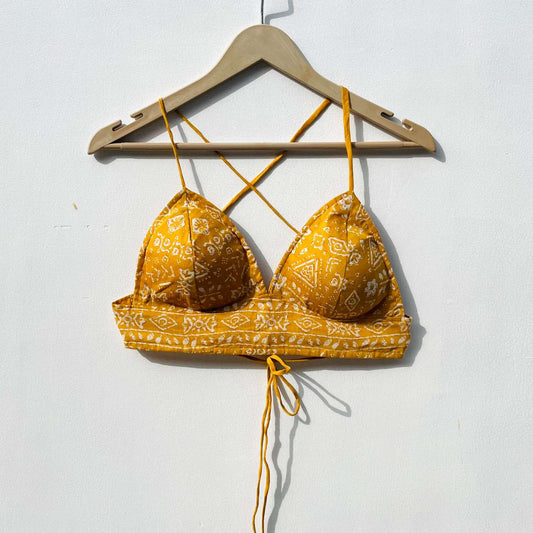 Yellow Paisley Mul Bra- KJ0310