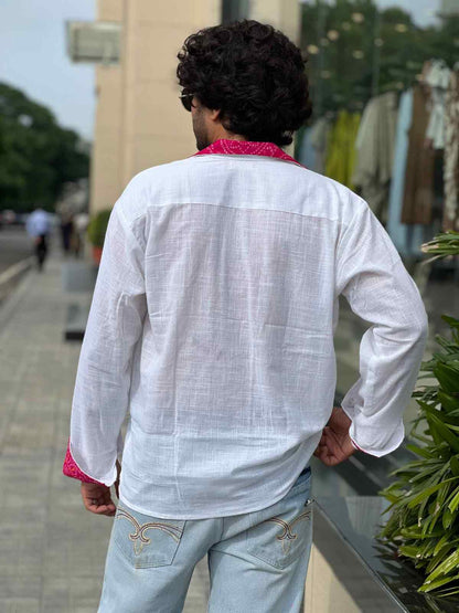 Bandhej Collar shirt - AA10134