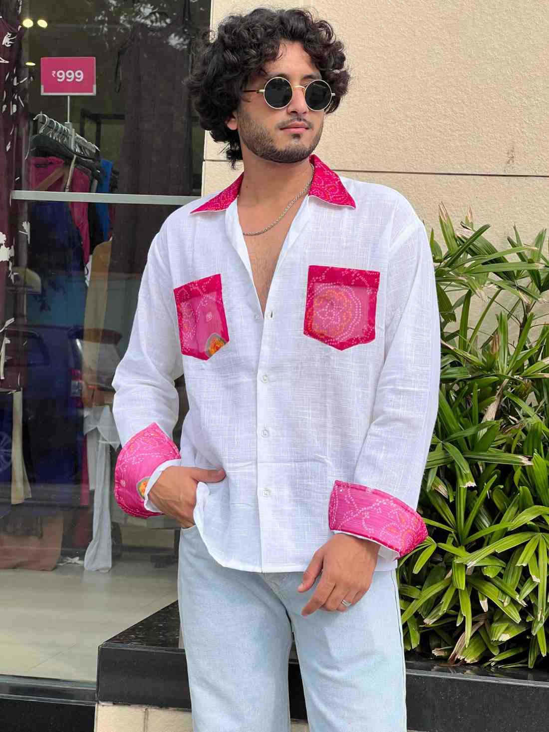 Bandhej Collar shirt - AA10134