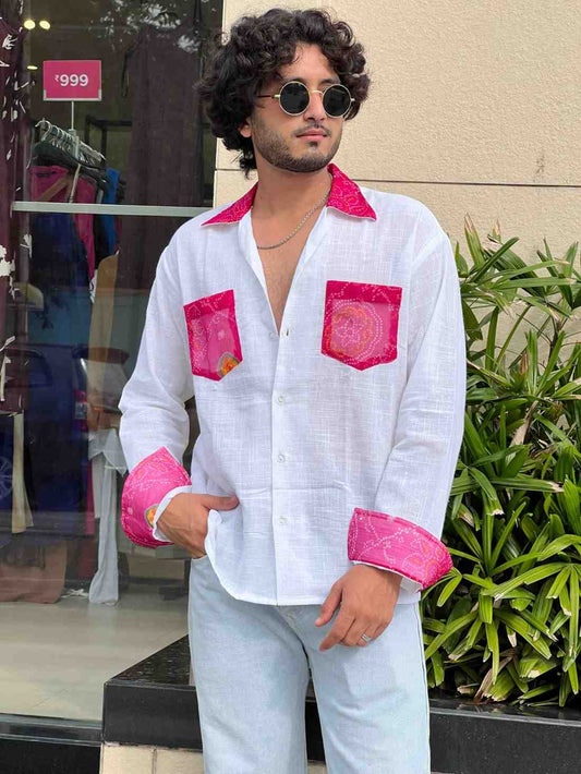 Bandhej Collar shirt - AA10134