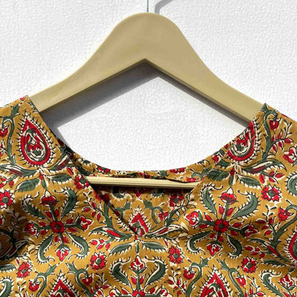 Mustard Kalamkari Kurti - KJ0256