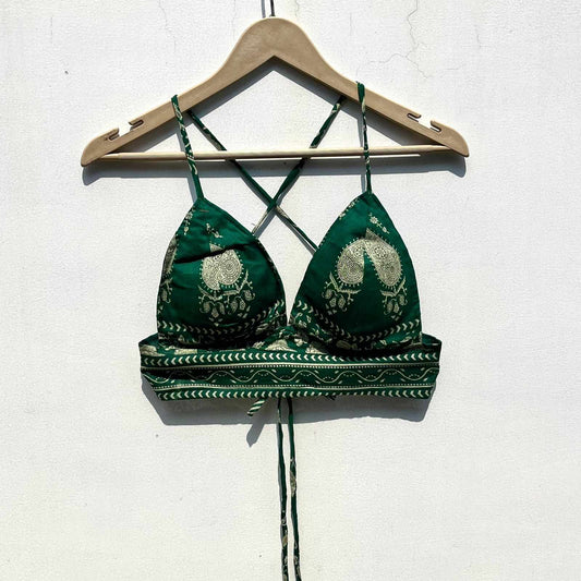 Green Paisley Mul Bra - KJ0725