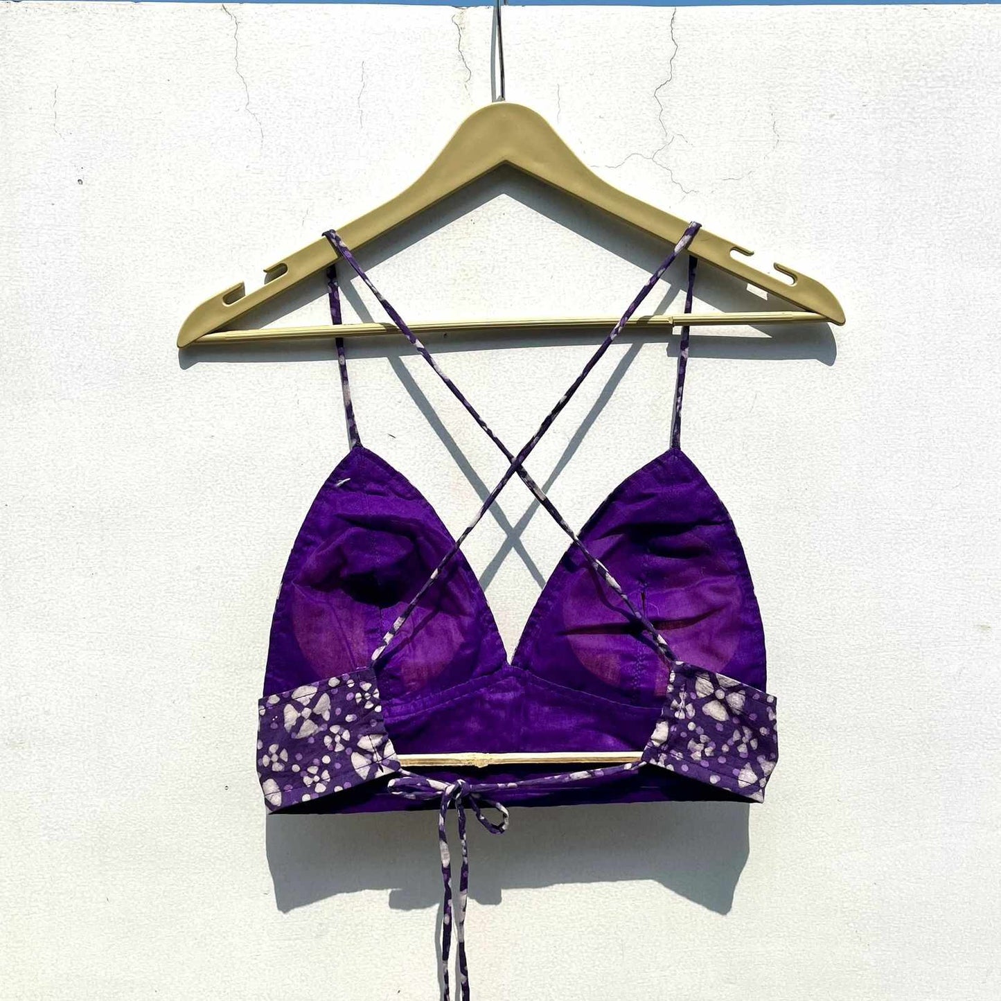 Purple Handblock Pad Removable Bra - KJ0743