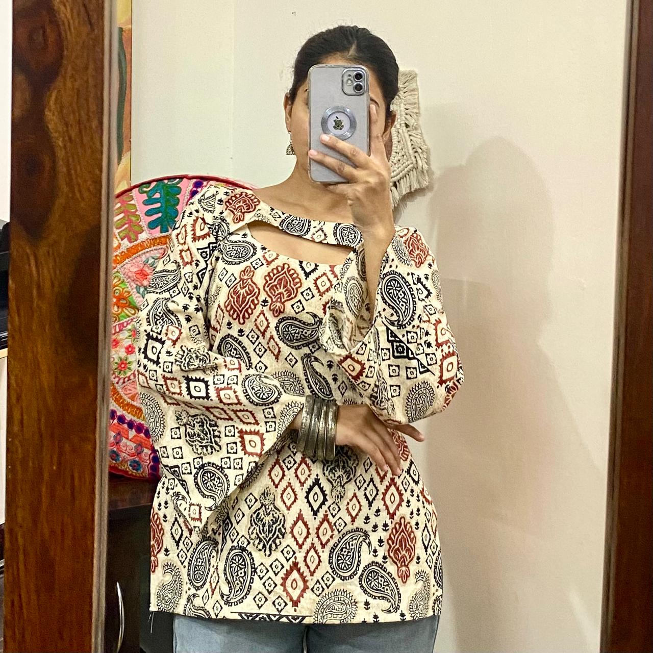 Nivara 2 in 1 Cotton Kurti - KJ10302