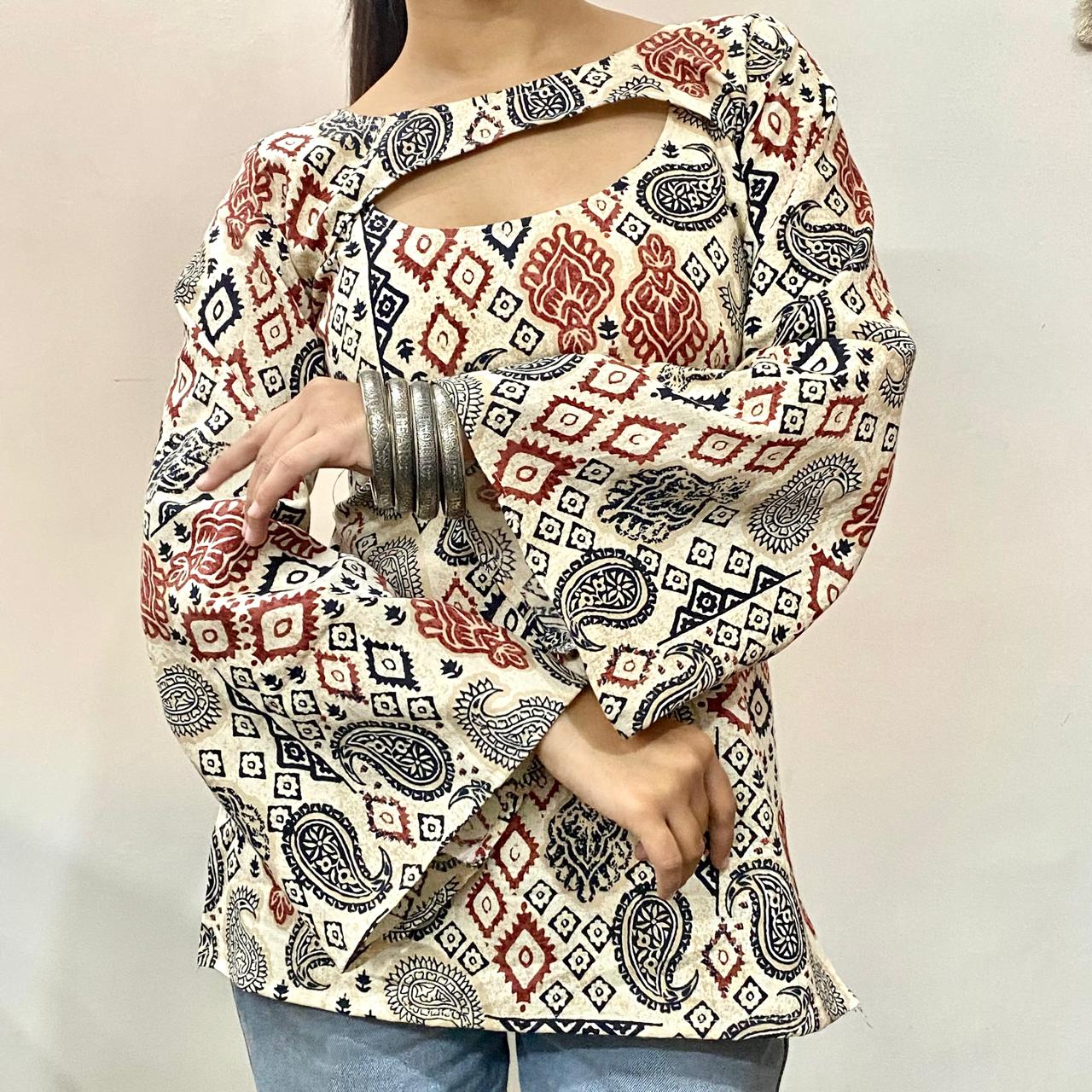 Nivara 2 in 1 Cotton Kurti - KJ10302