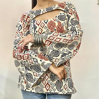 Nivara 2 in 1 Cotton Kurti - KJ10302