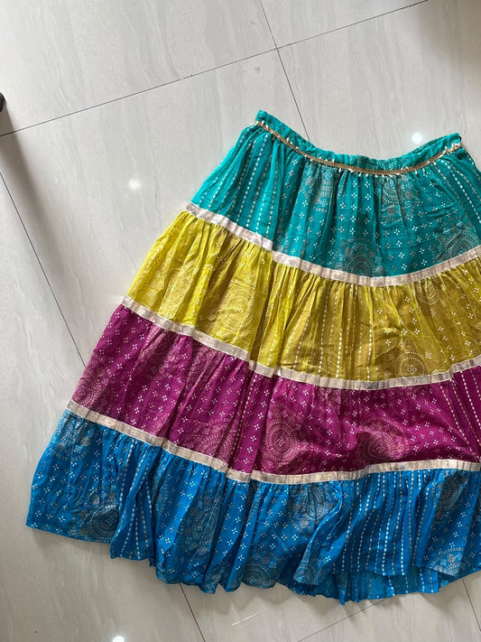 Navratri Horizontal Multicolor Skirt - 1400 - Gheraa10476
