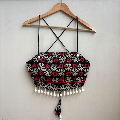Navratri Blackry With Shell Padded top - KJ10491