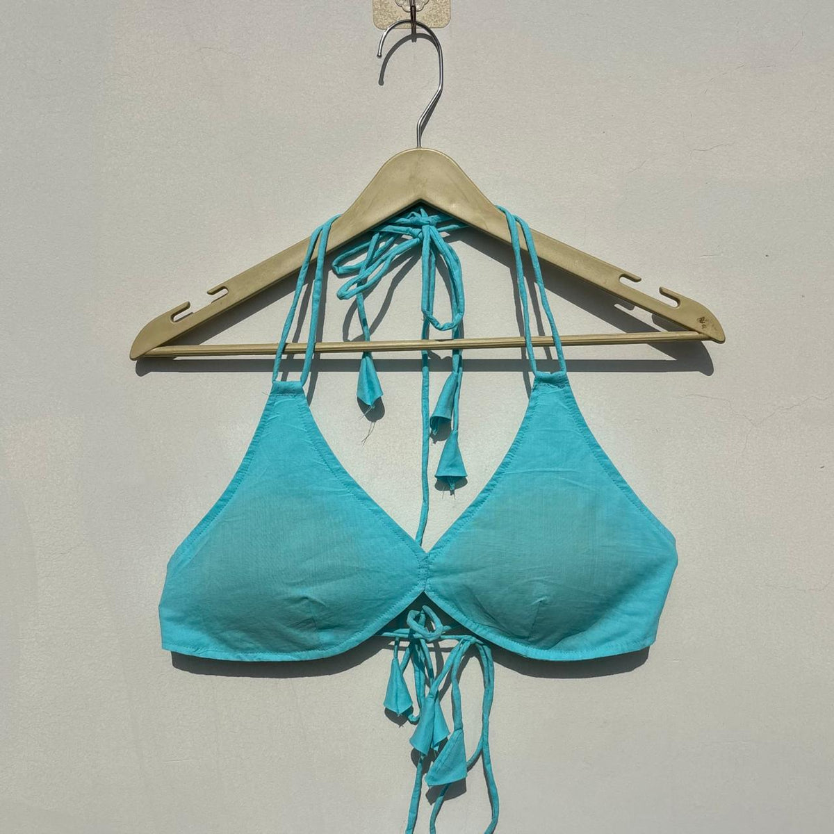 Blue Plain Snail Shape Padded Bra - Kj10513