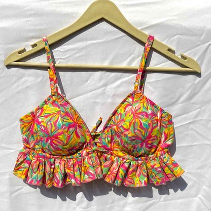 Holi Frill Multicolor Removable Pads Bra - Kj10339