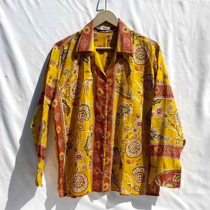 Yellow Jaal Mul Women Shirt - KJ10334