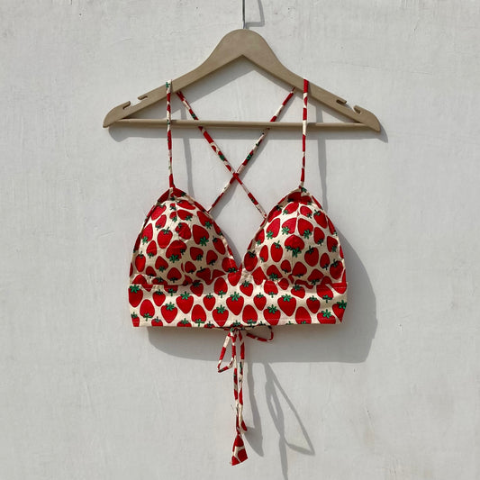 Strawberry Removable Pads Bra - KJ10021