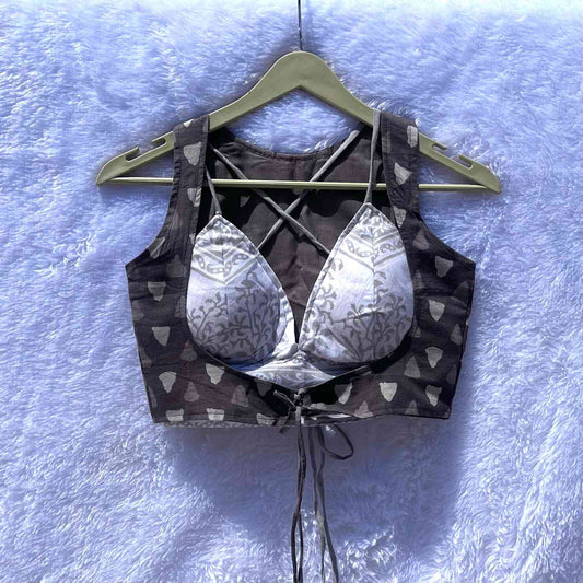Kashish Jacket and White Bra Combo Top - KJ10393