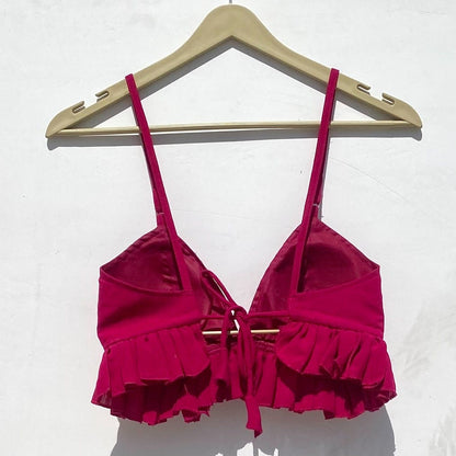 Pink Crush Frill Removable Pads Bra - KJ0899