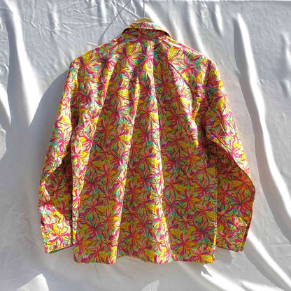 Holi Floral Jaal Shirt and Stripe Bra Combo - KJ10346