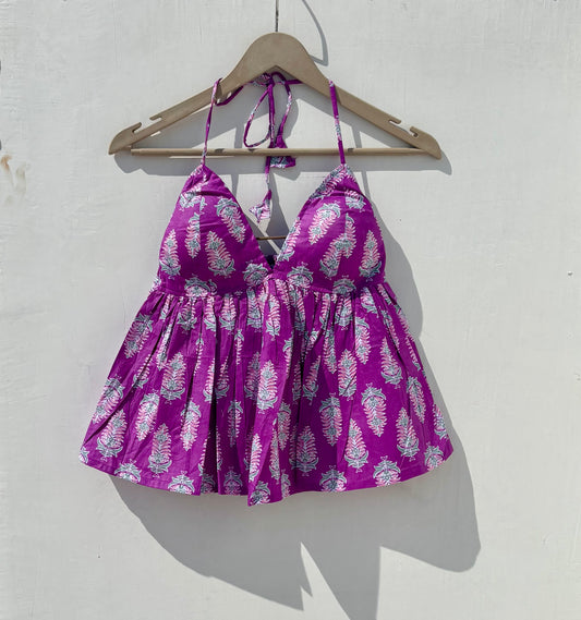 Purple Butti Tree Cotton Top - KJ0872