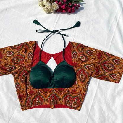 Mustard Paisley Tukki Green Blouse - 900 - FAL10081