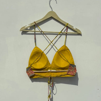 Parrot Green Removable Pads Bra - Kj10402