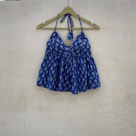 Blue Leaf Tree Removable Pads Top - KJ10082
