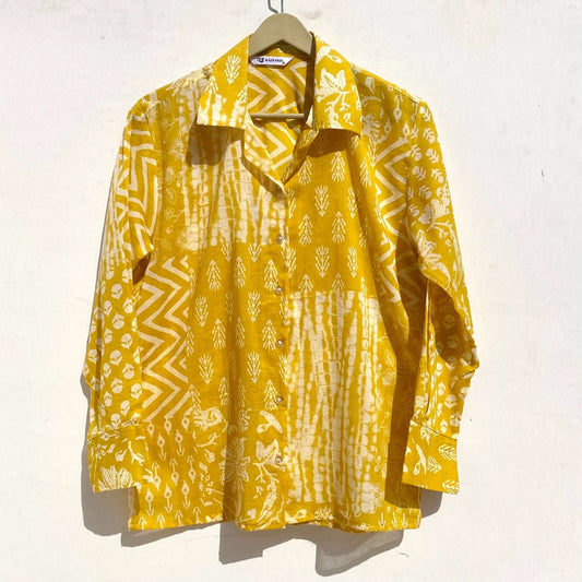 Yellow Patch Mul Women Shirt - KJ10010