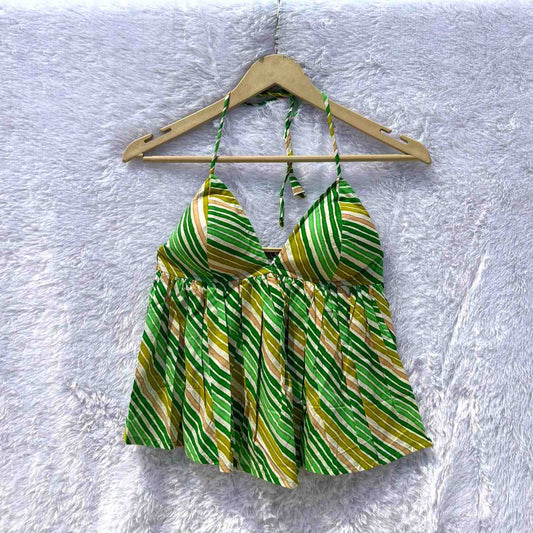 Green Lehariya Tree Removable Pads Top - KJ10376